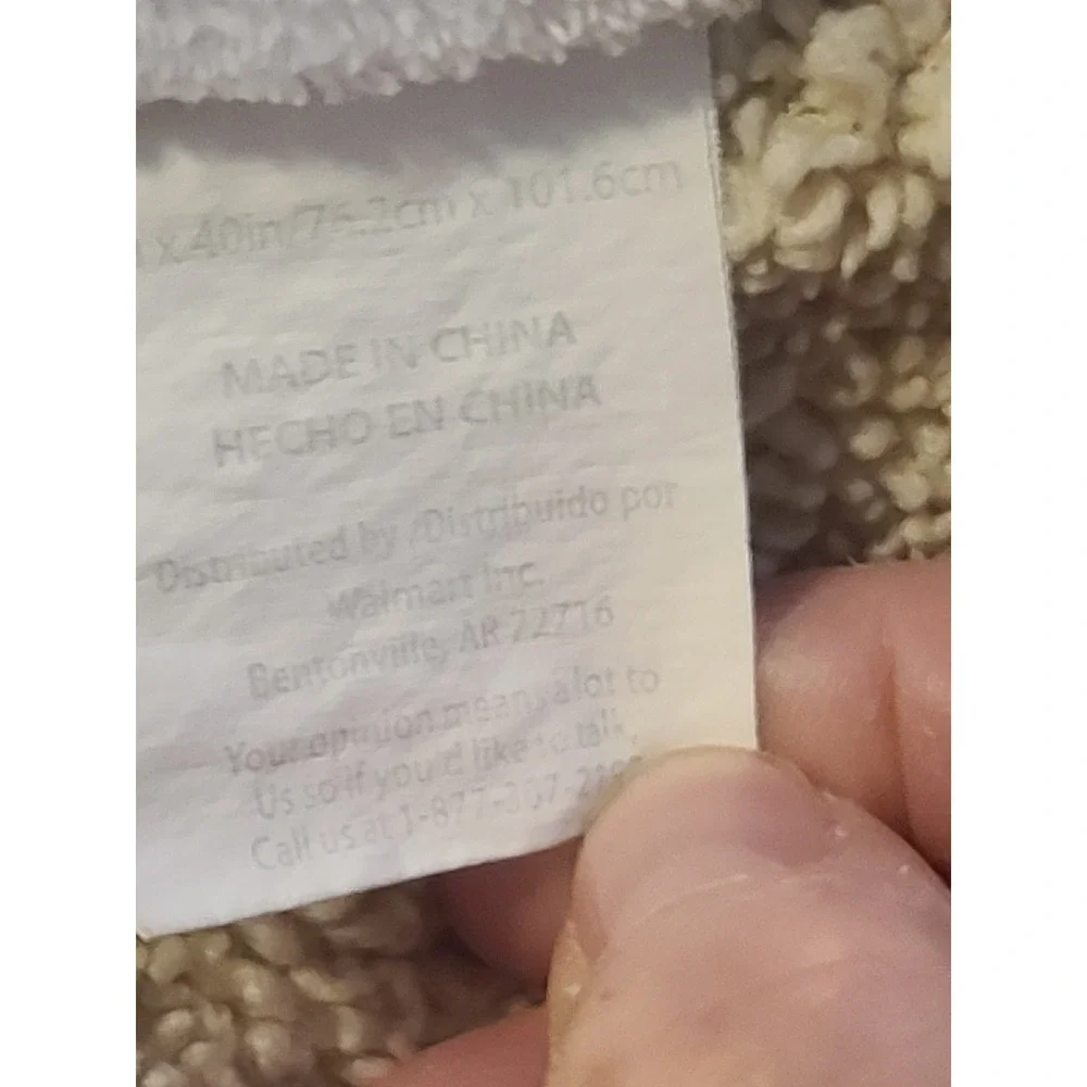 Walmart Parent Choice Safari Baby Blanket Sherpa Fleece Lion Giraffe 30x40 Cream